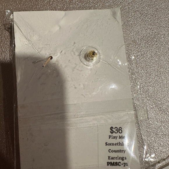 Mary Kathryn Black and Gold Cowboy Earrings - Picture 5 of 6